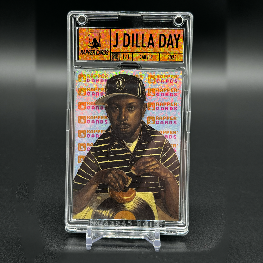 1/1 J Dilla 2025 Dilla Day Official Rapper Card #1 The Card Carver x Rapper Cards (Trading Card)