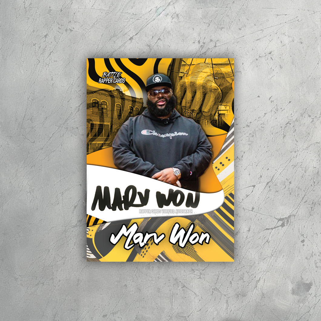 Marv Won Autographed Rapper Card (Trading Card)