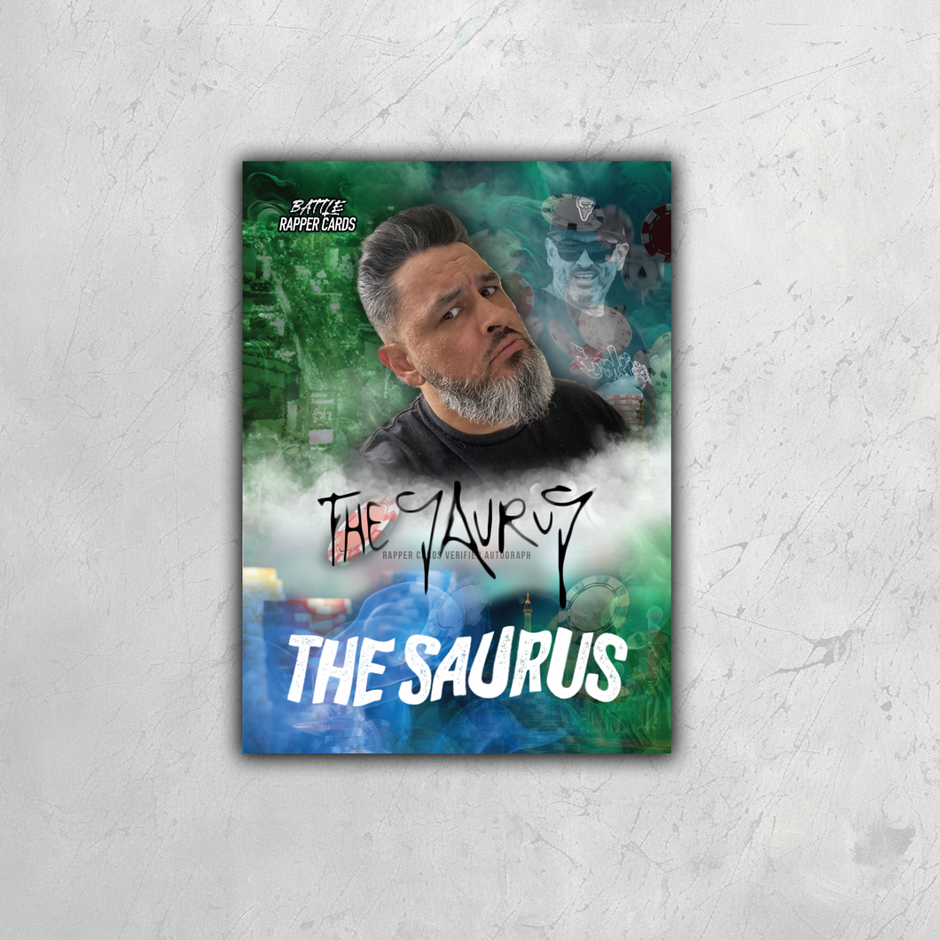 The Saurus Autographed Rapper Card