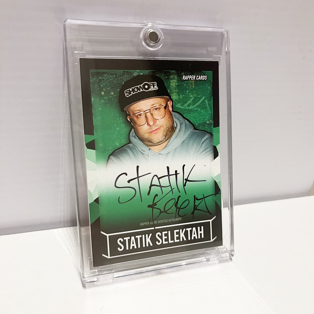 Statik Selektah Autographed Rapper Card